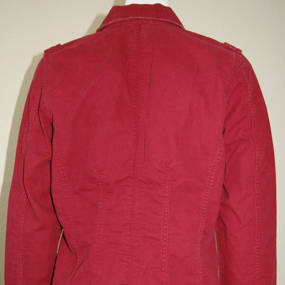 Old Navy Red Denim Blazer, Women Size L (39" Bust) - Picture 4 of 11